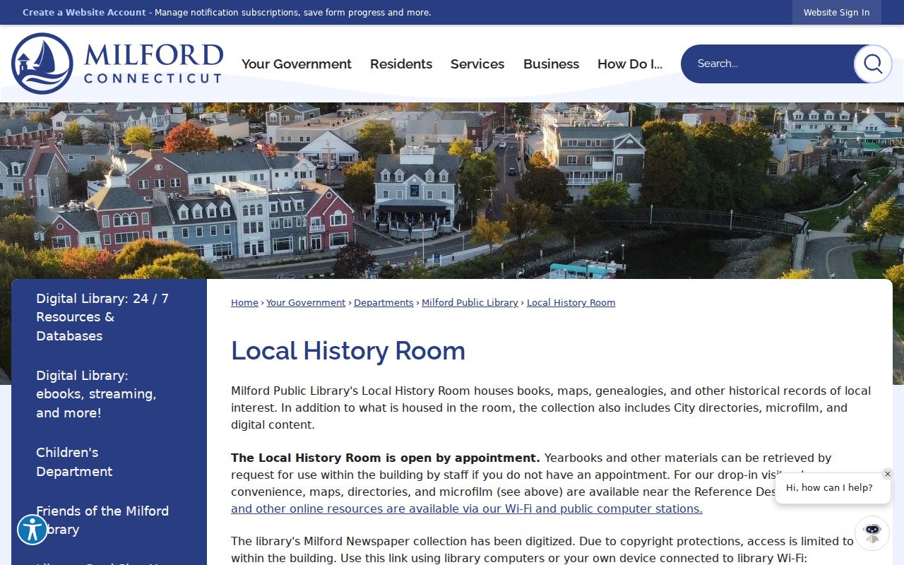 Milford city directory Local History Room