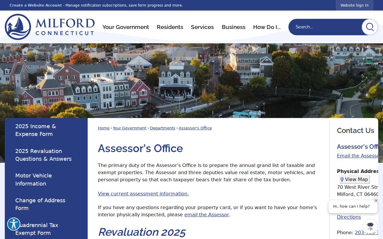 Milford neighbors Assessor records hub